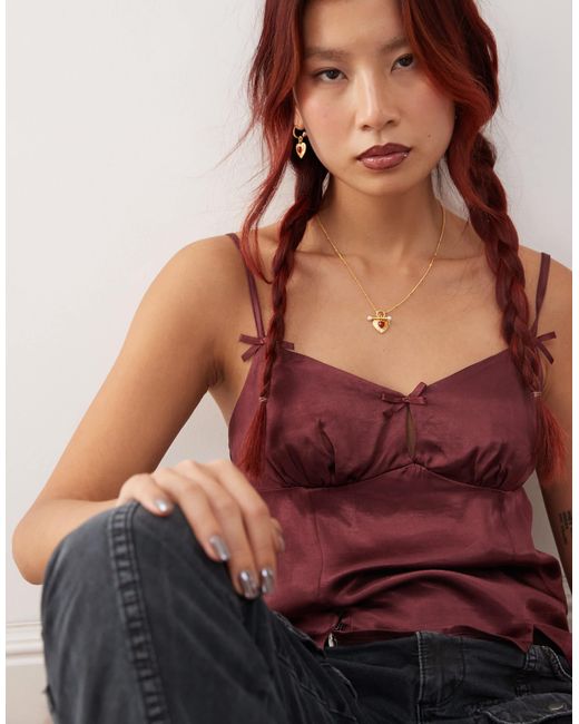Helena carnelian - collier avec pendentif coeur et coquillage avec perle en plaqué or 18 carats En Route en coloris Purple