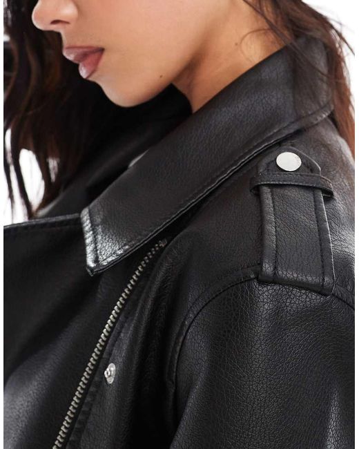 ONLY Black Faux Leather Jacket