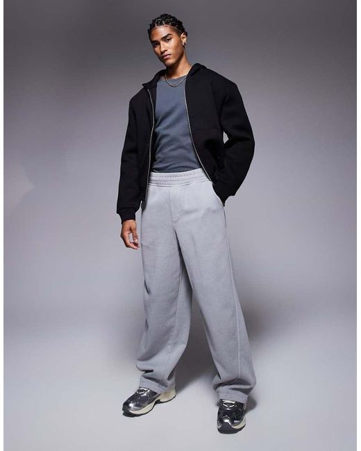 Bershka Gray Wide Leg joggers for men