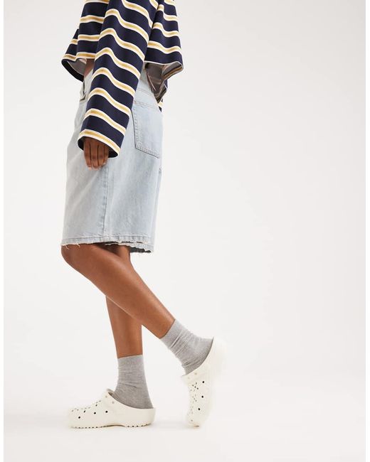 CROCSTM White Classic Floral Cut Out Clogs