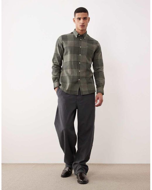 Barbour Gray Heaney Checked Tailored Shirt for men