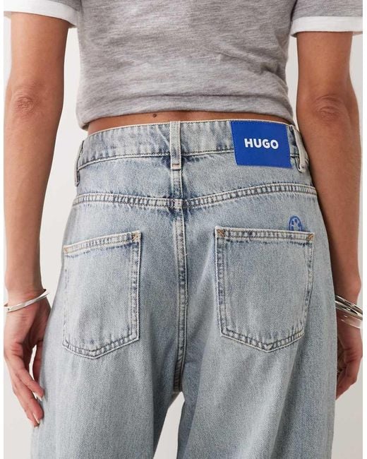 HUGO Gray Hugo Leni Relaxed Fit Jeans
