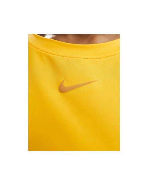 Nike Yellow Nike One Training Dri-fit Cropped Tank Top