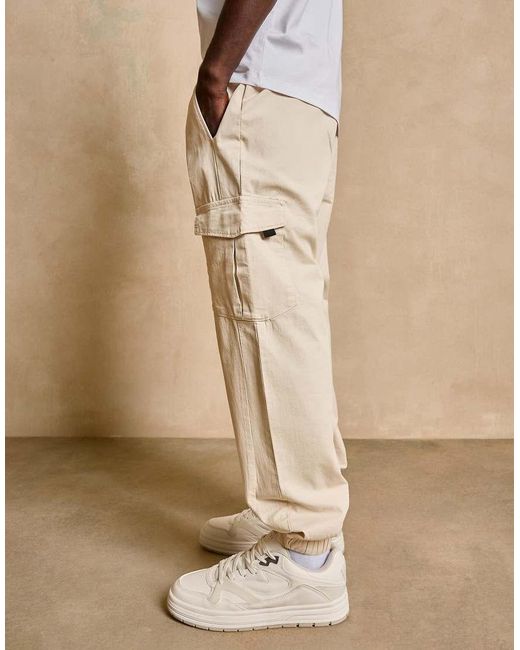 Joggers Cargo di Bershka in Natural da Uomo