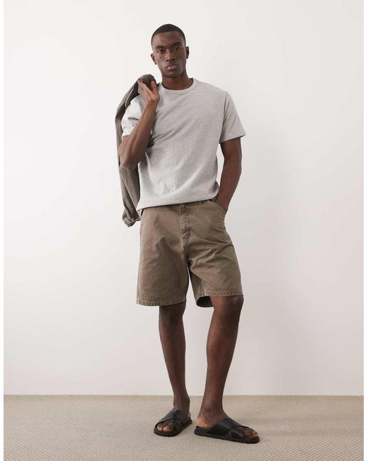 Jack & Jones Natural Carpenter Denim Shorts for men