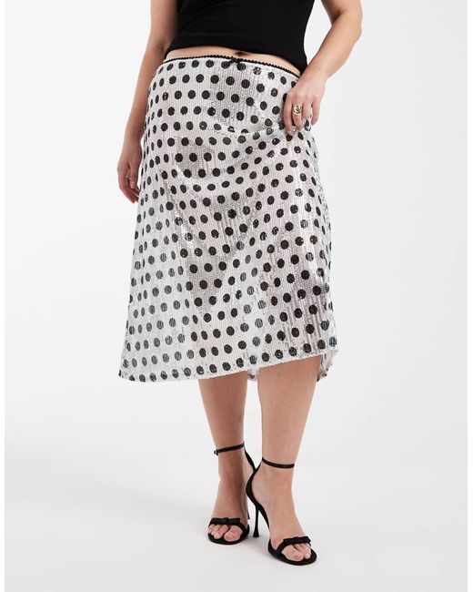 Collusion Black Plus Sheer Awkward Length Skirt