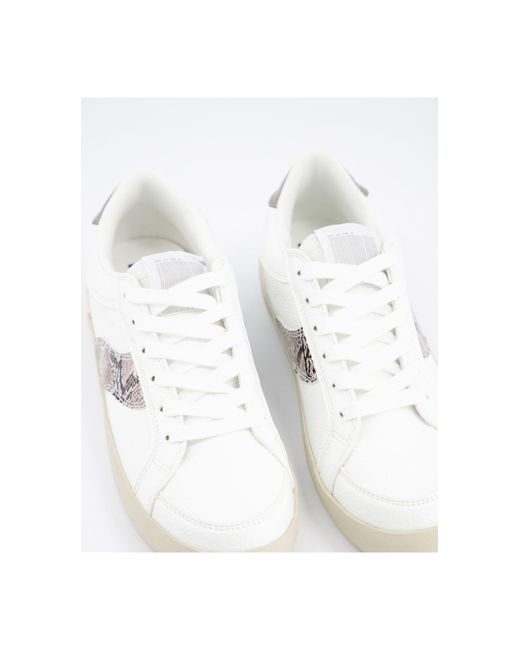 White sneakers with snake print Clearance