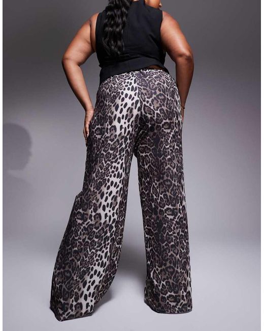 ASOS Asos Design Curve Wide Leg Trousers in Black Lyst UK