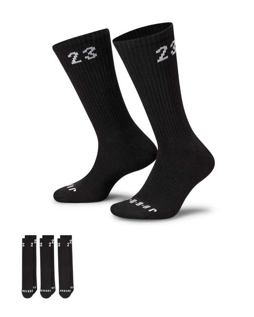 Nike Essentials 3 Pack Crew Socks in Black for Men Lyst UK
