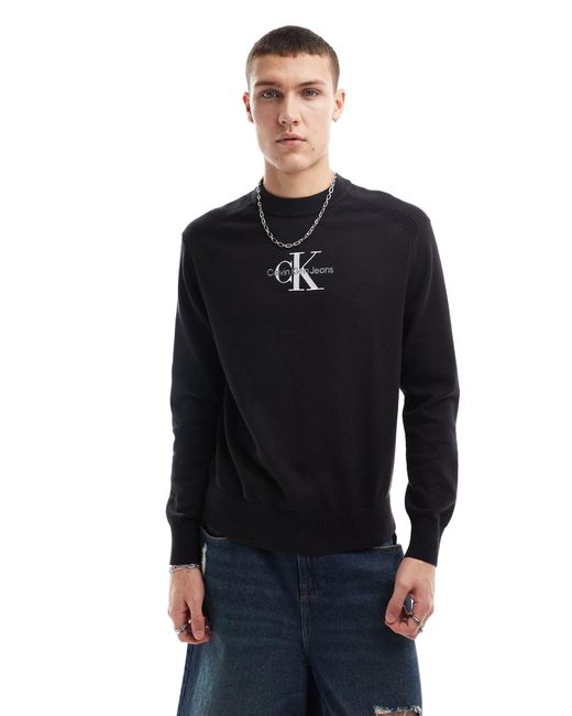 Calvin Klein – monologo – pullover in Black für Herren