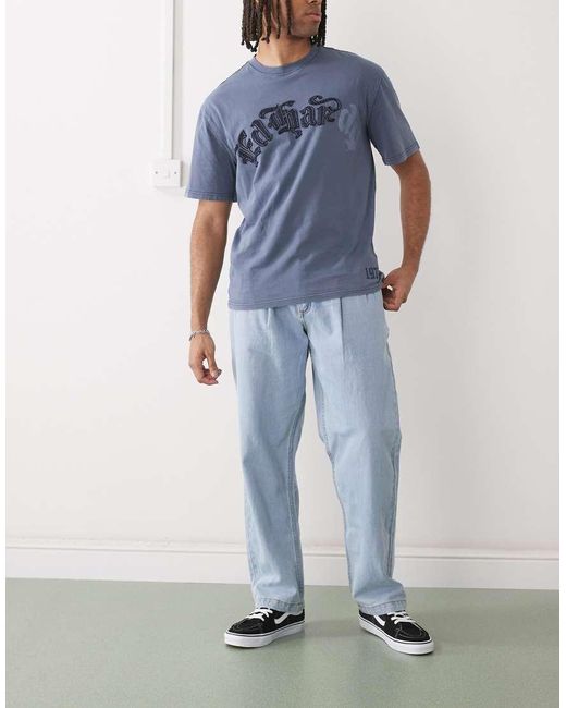 Vans Blue Authentic Palmhill Loose Fit Tapered Denim Jeans for men