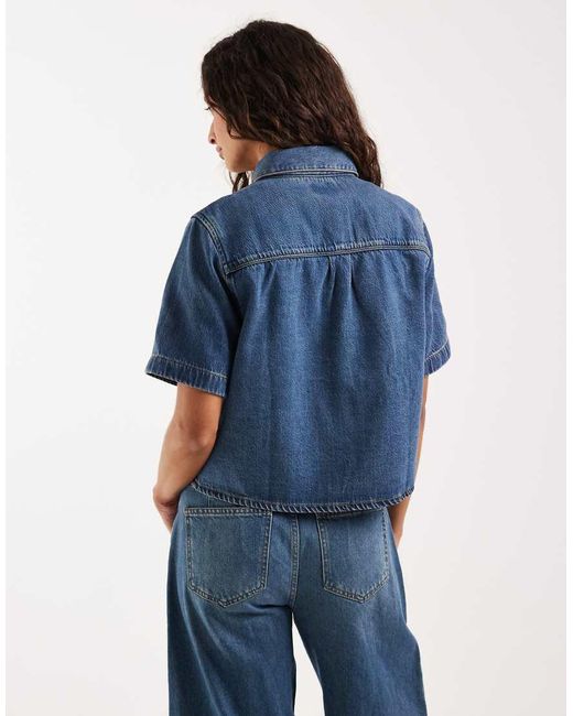 Levi's Blue Logan Boxy Denim Shirt