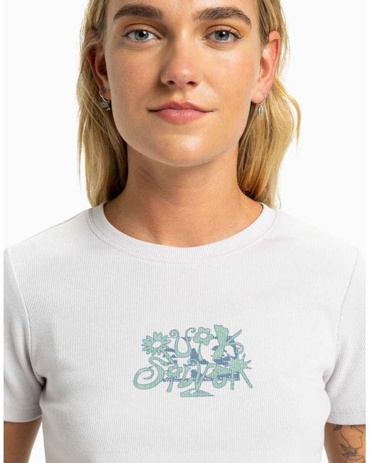 Quiksilver White Sunday Short Sleeve T-Shirt