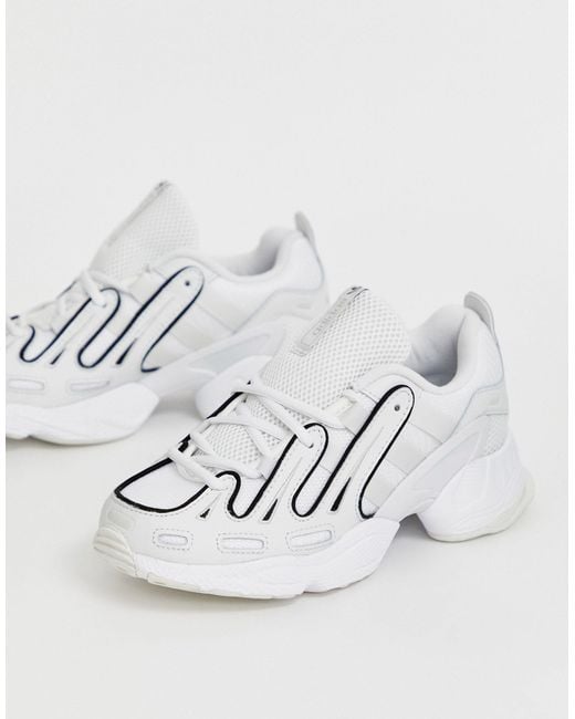 adidas originals eqt gazelle trainers in triple white