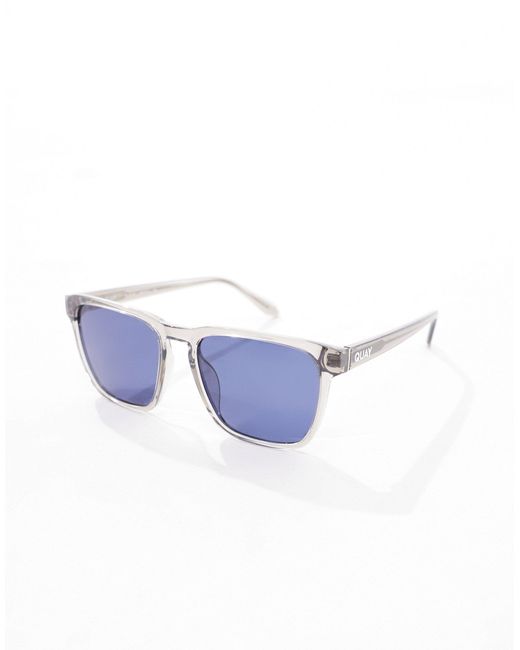 Quay - unplugged - occhiali da sole squadrati grigi con lenti polarizzate di Quay in White da Uomo