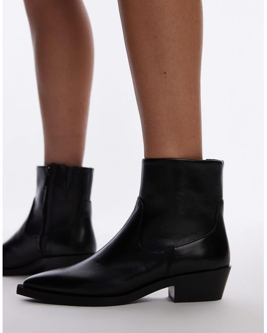 STORY ANKLE BOOT 7 CM IN BLACK LAMBSKIN