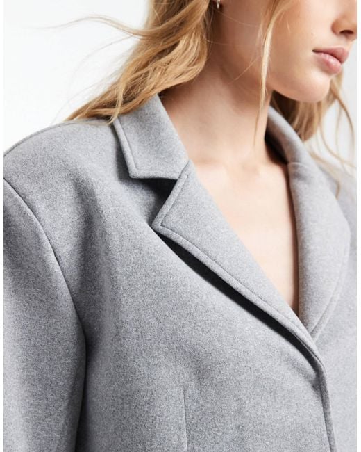 ASOS Gray Brushed Cropped Blazer