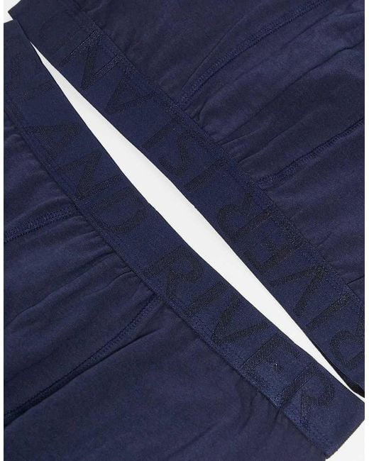 River Island Blue Jacquard Waistband 5 Pack Of Trunks for men