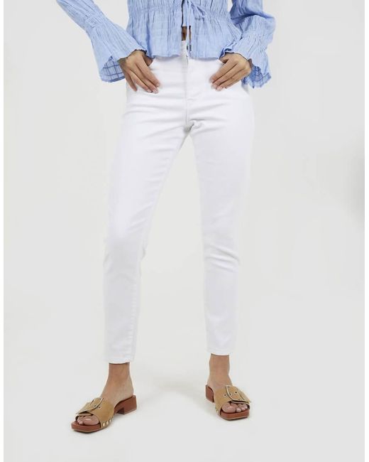 Brave Soul Blue High Waist Skinny Jeans With Stretch