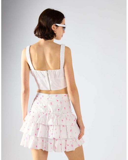 Collective The Label White Rara Mini Skirt