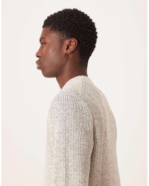 Mango Natural Cotton Chunky Knit Crew Neck Jumper for men