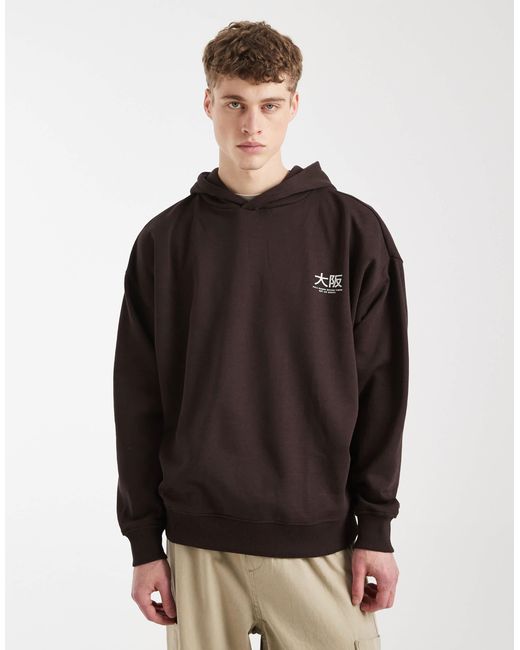 Threadbare – jersey-kapuzenpullover in Black für Herren