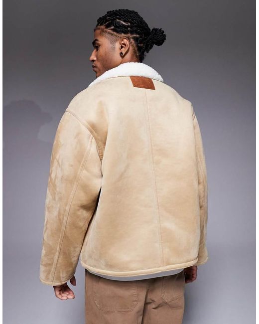 Aape By A Bathing Ape Natural Aape By A Bathing Ape Faux Suede Chore Jacket for men