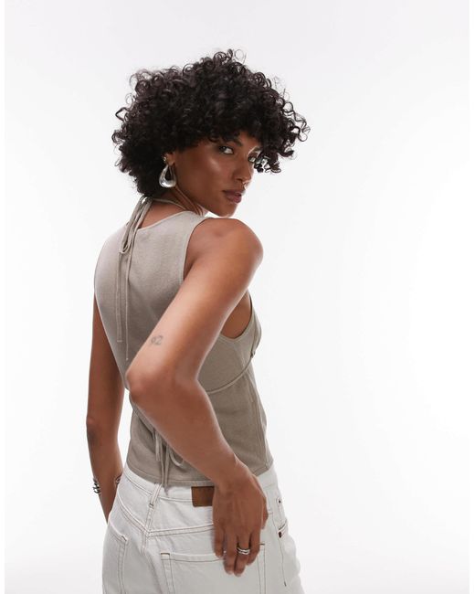 Mango White – caspule – hochwertiges 2-in-1-trägertop