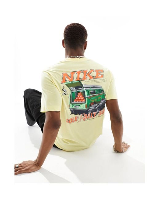Nike Yellow Sole Rally Back Print T-shirt for men