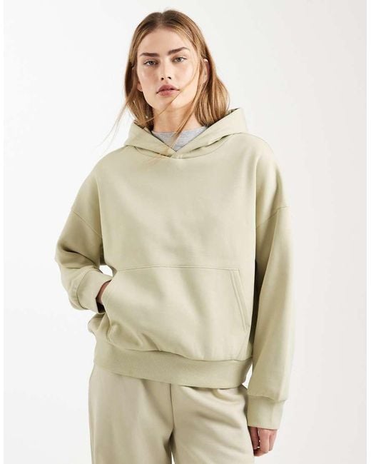 Sudadera Extragrande Con Capucha E Interior Cepillado De ASOS de color Natural