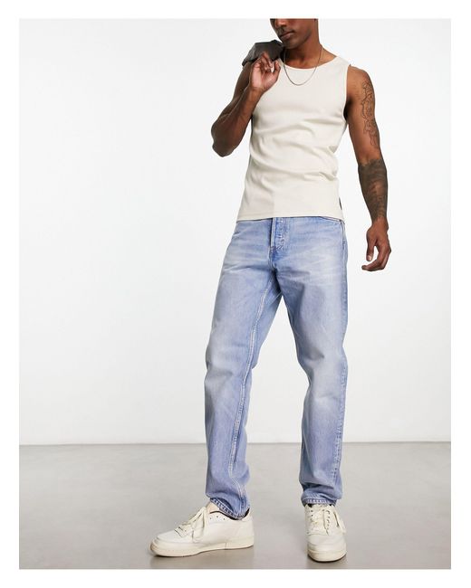 Weekday Barrel Relaxed Fit Tapered Leg Jeans in Blue for Men | Lyst Canada