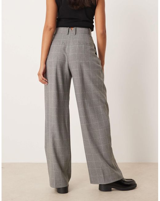 ASOS Multicolor Tailored Wide Leg Trousers With Pleat Detail