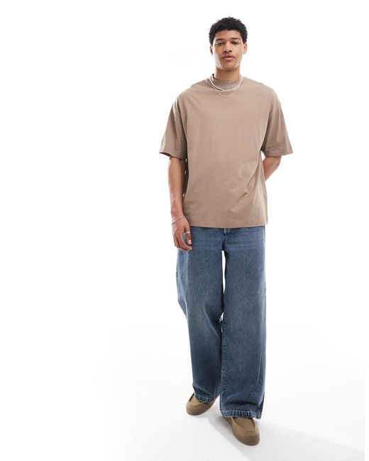 ASOS – basic-t-shirt in Blue für Herren