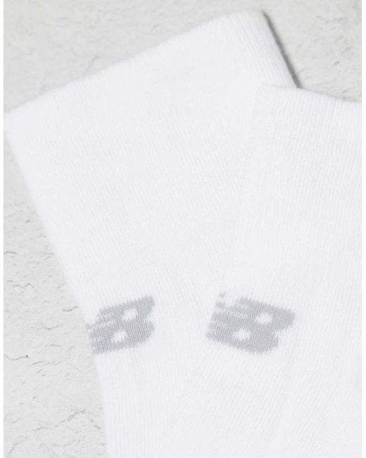 Pack De 6 Calcetines Tobilleros Blancos Performance De New Balance de color White