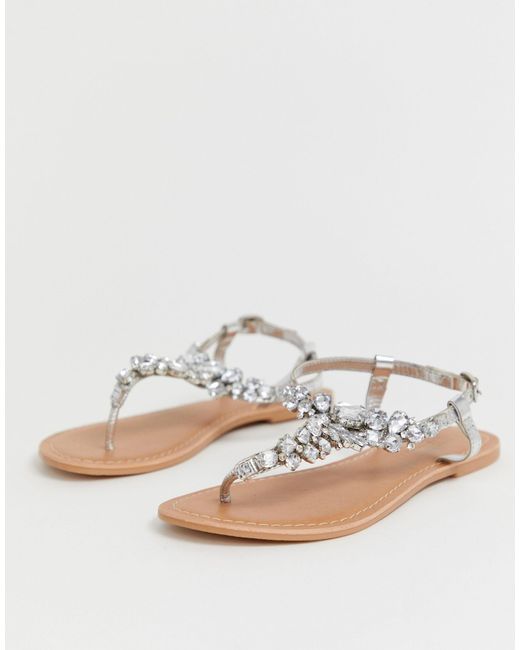asos embellished flat sandals