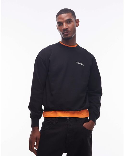 No Problemo – baumwoll-sweatshirt in Blue für Herren