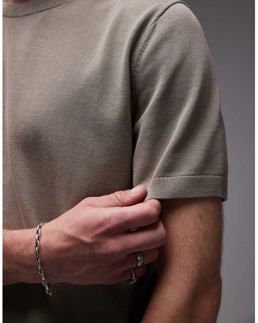 Camiseta De Punto De Algodón Puro De ARKET de hombre de color Gray