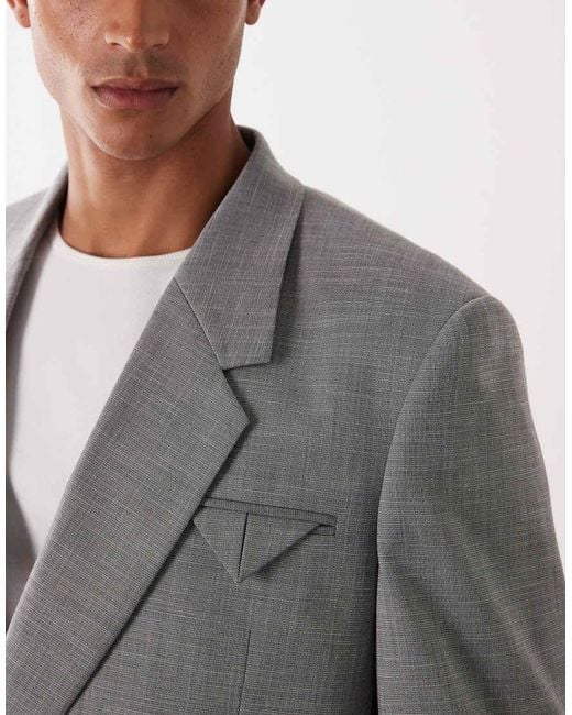 ASOS Gray Relaxed Suit Jacket for men