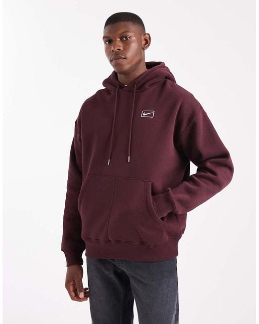 Nike Red Street Fleece Graphic Hoodie for men