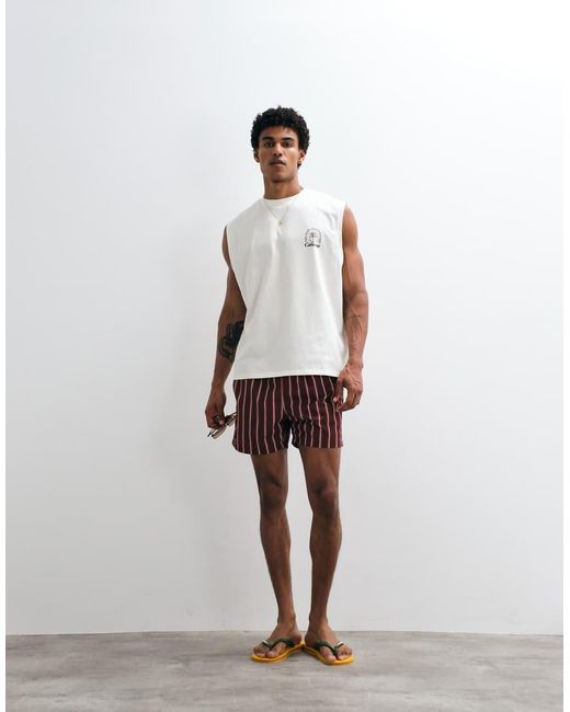 ASOS White Oversized Tank With Palm Graphic for men