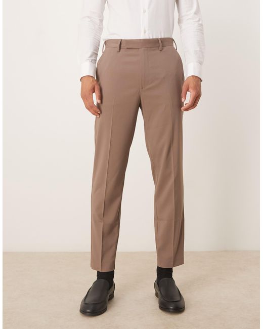 ASOS Natural Smart Tapered Pants for men