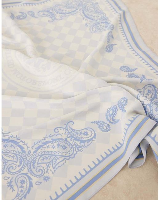 Prohibited Blue Rush Checkered Scarf for men