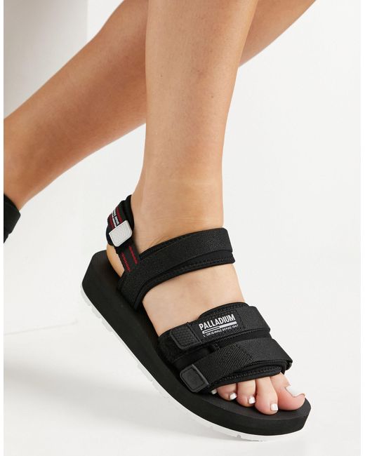 Palladium Outdoorsy Sport Strap Sandals in Black | Lyst Australia