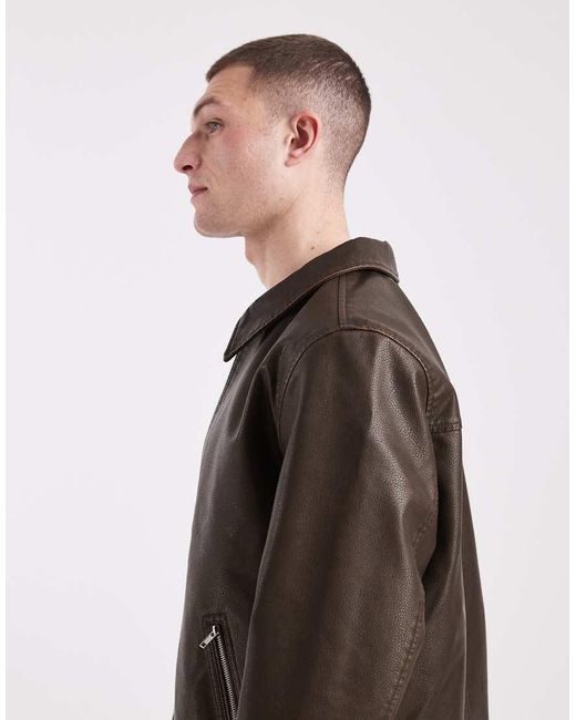 Jack & Jones Multicolor Faux Leather Jacket for men
