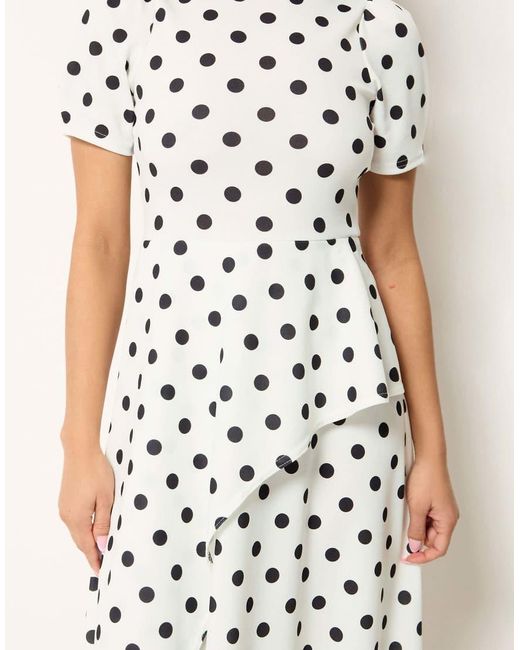 PixieGirl White Petite Spot Maxi Dress