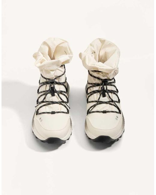 Oysho White Vibram Waterproof High-Top Trainers