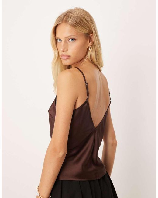 Canottiera Color Cioccolato Con Finiture di ASOS in Brown