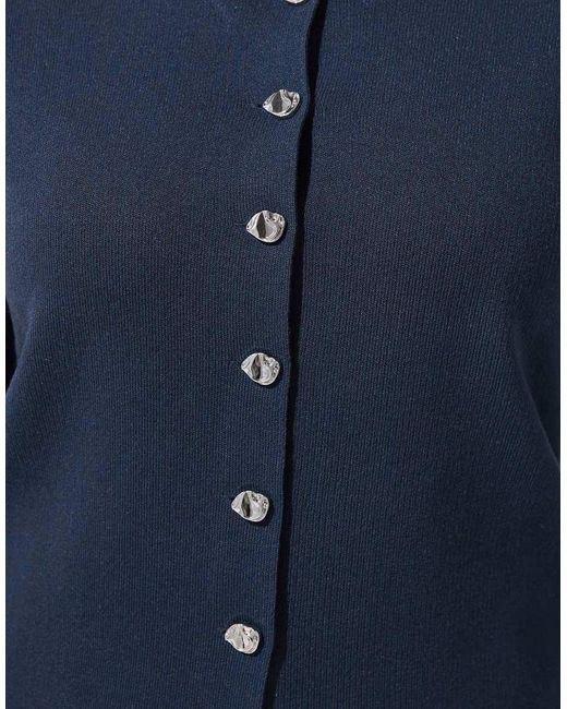 Yours Clothing Blue Long Sleeve Knitted Top