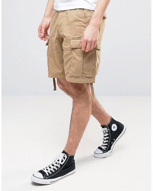 Abercrombie & Fitch Brown Cargo Short In Tan for men