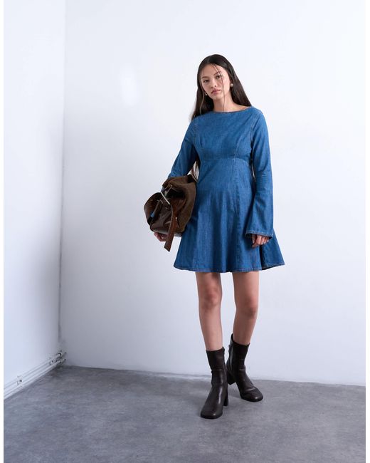 TOPSHOP Blue – kurzes jeanskleid